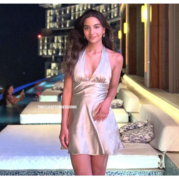 ZARA V-Neckline Short Dress NWT – Taupe Gray – Size L - Picture 10 of 16